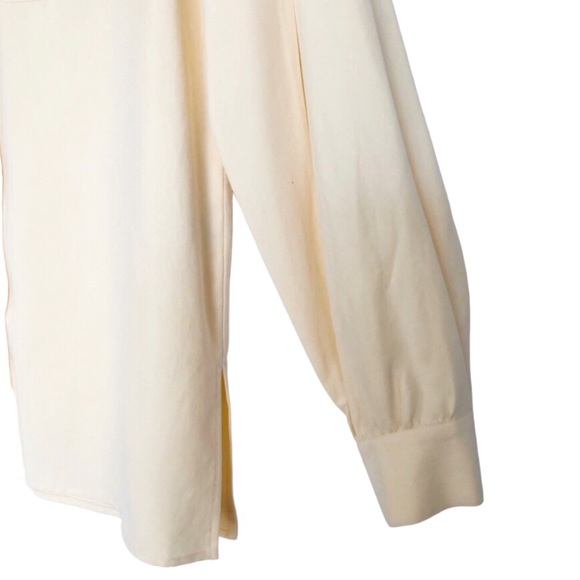 Butter Yellow SILK! Liz Claiborne Long Sleeve Blouse Size 8 - Picture 8 of 16